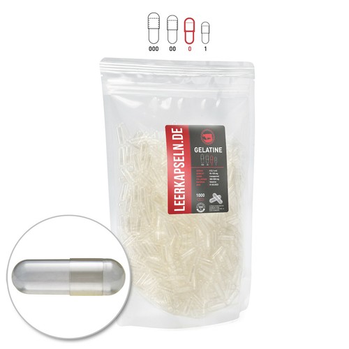 Leerkapseln gelatine 1000 - |,