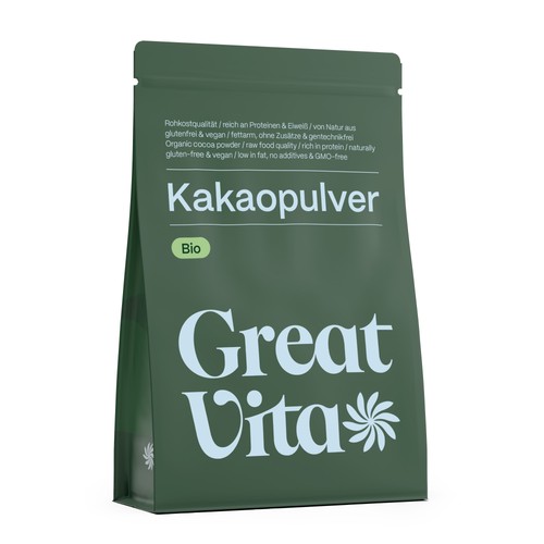 Greatvita bio kakaopulver 800g - kakaopulver,